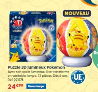 Puzzle 3D lumineux Pokémon