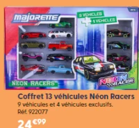 Coffret 13 véhicules Néon Racers Majorette