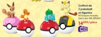 Coffret de 2 pokeball et figurine