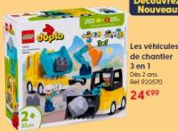 Les véhicules de chantier 3 en 1 LEGO Duplo