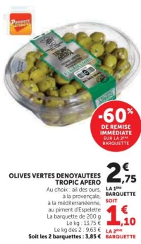 Olives Vertes Dénoyautées Tropic Apero (au piment d'Espelette)