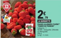 FRAISES ALLONGÉES FILIÈRE "PANIER DU PRIMEUR"