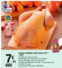 PINTADE FERMIRE LABEL ROUGE IGP "LOU "