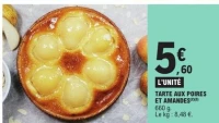 TARTE AUX POIRES ET AMANDES
