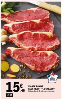 VIANDE BOVINE : FAUX FILET*** A GRILLER