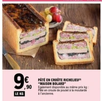 PÂTÉ EN CROÛTE RICHELIEU(3) "MAISON BOLARD"