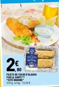 FILETS DE COLIN D'ALASKA FISH & CHIPS "CIT MARINE"