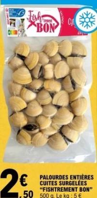 PALOURDES ENTIÈRES CUITES SURGELÉES "FISHTREMENT BON"