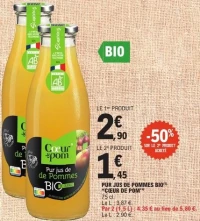 PUR JUS DE POMMES BIO "CŒUR DE POM'"