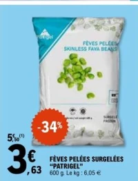 FÈVES PELÉES SURGELÉES "PATRIGEL"