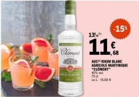 AOC RHUM BLANC AGRICOLE MARTINIQUE "CLÉMENT"