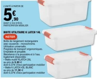 BOITE UTILITAIRE K LATCH 14L