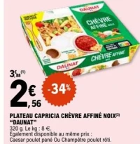 PLATEAU CAPRICIA CHÈVRE AFFINÉ NOIX "DAUNAT"