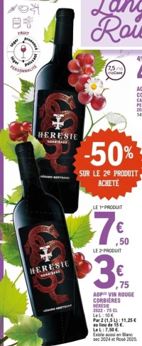 AOP(2) VIN ROUGE CORBIRES H R SIE