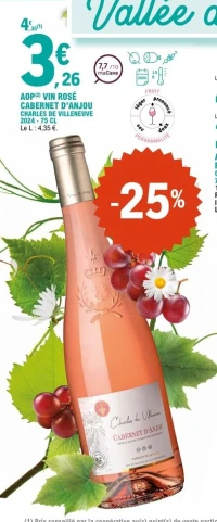 AOP VIN ROS CABERNET D'ANJOU CHARLES DE VILLENEUVE