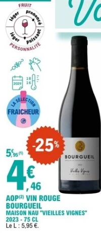 AOP VIN ROUGE BOURGUEIL MAISON NAU "VIEILLES VIGNES"
