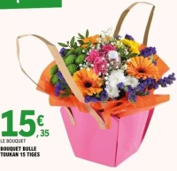 BOUQUET BULLE TOUKAN 15 TIGES