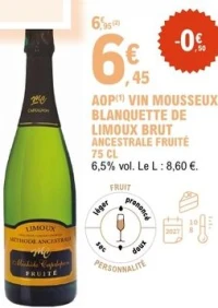 AOP VIN MOUSSEUX BLANQUETTE DE LIMOUX BRUT ANCESTRALE FRUIT