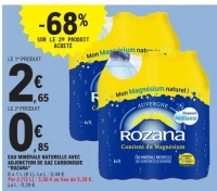 EAU MIN RALE NATURELLE AVEC ADJONCTION DE GAZ CARBONIQUE "ROZANA"