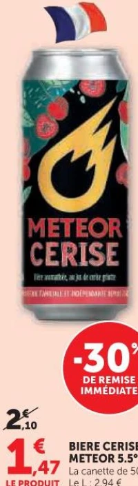 Bière Cerise Meteor 5.5°