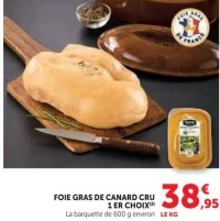 FOIE GRAS DE CANARD CRU 1 ER CHOIX