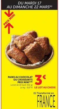 Pains au chocolat ou Croissants