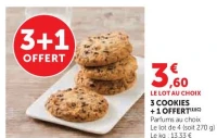 3 COOKIES + 1 OFFERT Parfums au choix