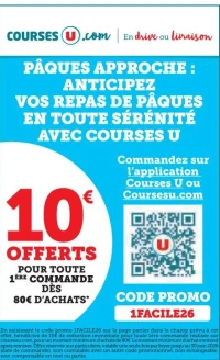Code Promo 1FACILE26 - Courses U