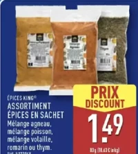 Assortiment pices en sachet