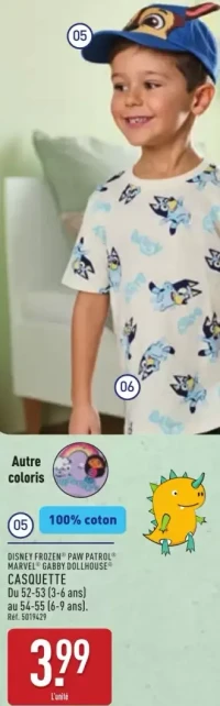 DISNEY FROZEN® PAW PATROL® MARVEL® GABBY DOLLHOUSE® CASQUETTE