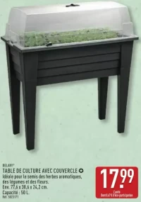 TABLE DE CULTURE AVEC COUVERCLE