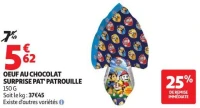 OEUF AU CHOCOLAT SURPRISE PAT' PATROUILLE