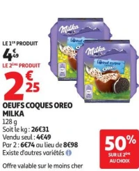 OEUFS COQUES OREO MILKA
