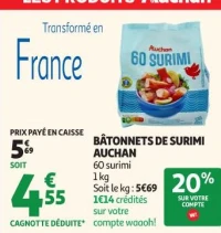 B TONNETS DE SURIMI AUCHAN