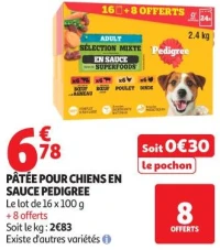 P&Acirc;T&Eacute;E POUR CHIENS EN SAUCE PEDIGREE