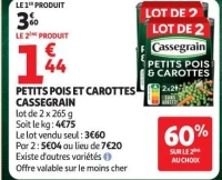 PETITS POIS ET CAROTTES CASSEGRAIN