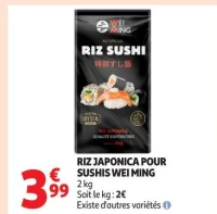 RIZ JAPONICA POUR SUSHIS WEI MING