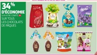 34% D'ÉCONOMIE SUR TOUS LES CHOCOLATS DE PÂQUES