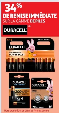 Gamme de piles Duracell
