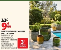 Pot Terre Cuite Emaillee Ø20 x H.21cm