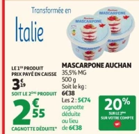 MASCARPONE AUCHAN