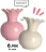 Promo Vase 18 cm «Flora» rose ou écru en céramique