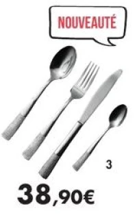 Ménagère 24 pièces «Rome» en inox