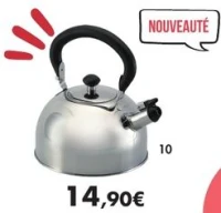 Bouilloire à sifflet 2,5L en inox