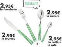 Couverts «Rayures vert»