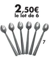 Lot de 6 cuillères à cocktail