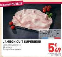 Jambon cuit supérieur