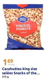 Cacahuètes king size salées Snacks of the World