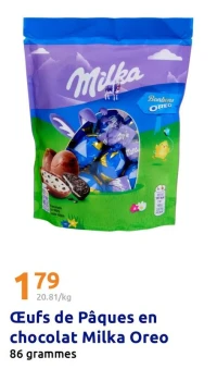 Œufs de Pâques en chocolat Milka Oreo