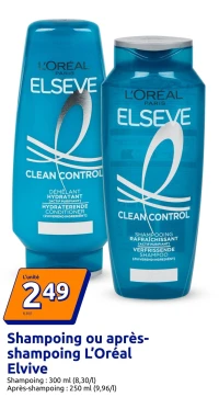 Shampooing ou après-shampoing L'Oréal Elvive